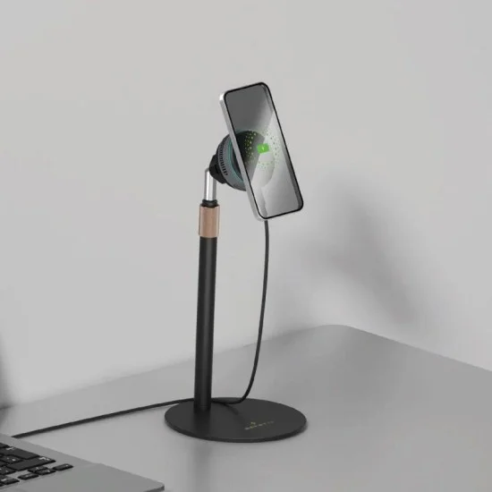 Smartix AirDuo Qi2 25W Car + Desktop Wireless Charging Holder - Black